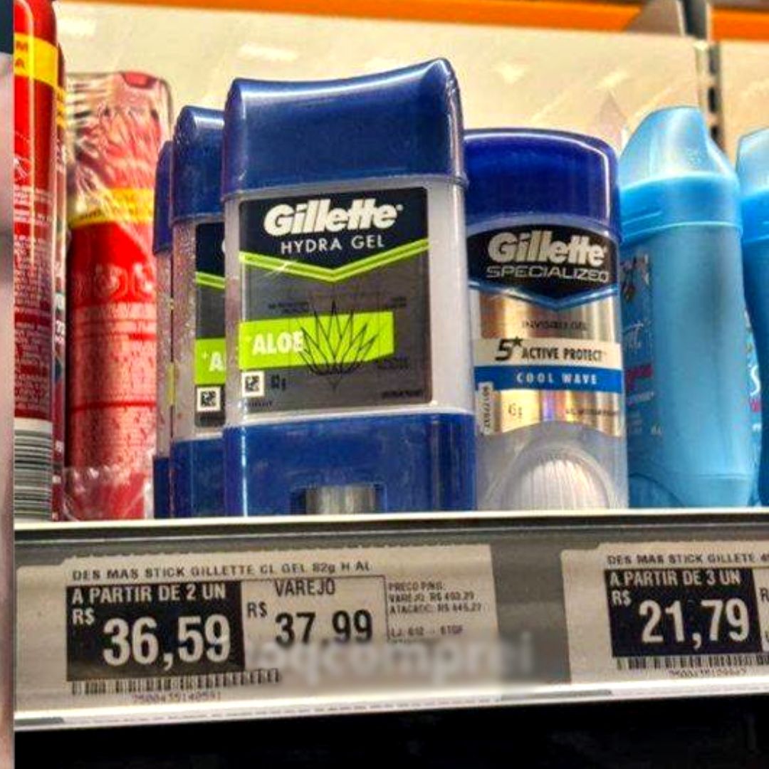 Gillette Desodorante Gel Antitranspirante Antibacterial 82G na Amazon