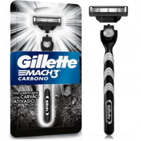 Gillette Mach3 Carbono Aparelho De Barbear Reutilizável Com Carvão Ativado na Amazon