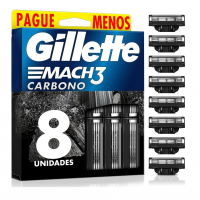 Gillette Mach3 Carbono Carga Com 8 na Amazon