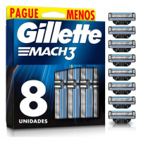 Gillette Mach3 - Carga Para Aparelho De Barbear, Leve 8 Pague 6 na Amazon