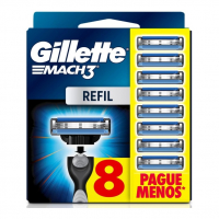 Gillette Mach3 - Carga Para Aparelho De Barbear, Leve 8 Pague 6 na Amazon