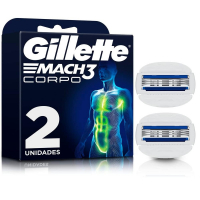 Gillette Mach3 Corpo Carga Para Aparelho De Barbear Com Barras De Gel Umectantes na Amazon