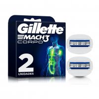 Gillette Mach3 Corpo Carga Para Aparelho De Barbear Com Barras De Gel Umectantes na Amazon