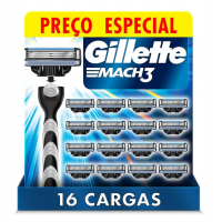 Gillette Mach3 - Refil Para Barbear, 16 Unidades na Amazon
