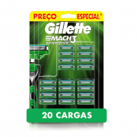 Gillette Mach3 Sensitive - Carga Para Aparelho De Barbear, 20 Unidades na Amazon