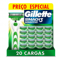 Gillette Mach3 Sensitive - Carga Para Aparelho De Barbear, 20 Unidades na Amazon