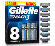 Gillette Mach3 – Carga para Aparelho de Barbear, Leve 8 Pague 6 na Amazon