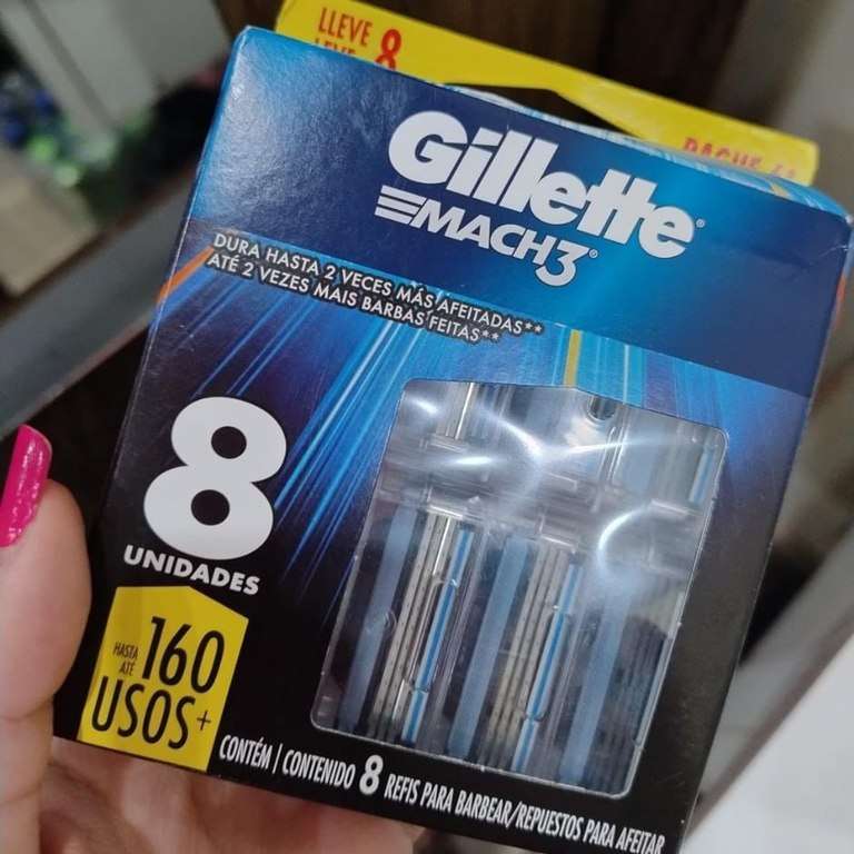 Gillette Mach3 – Carga para Aparelho de Barbear, Leve 8 Pague 6 na Amazon