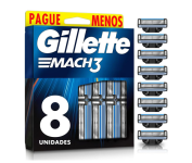 Gillette Mach3 – Carga para Aparelho de Barbear, Leve 8 Pague 6 na Amazon
