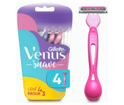 Gillette Venus Aparelho de Depilação Descartável Suave com Aloe, 4 Unidades na Amazon