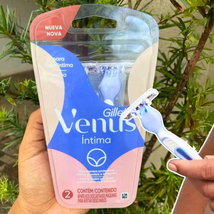 Gillette Venus Íntima, Aparelho de Depilação Íntima Feminino Descartável, 2 Uds na Amazon