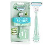 Gillette Venus Pele Sensível Aparelho de Depilar Recarregável com Aloe Vera, 1 Unidade na Amazon