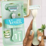 Gillette Venus Pele Sensível Aparelho de Depilar Recarregável com Aloe Vera, 1ud na Amazon