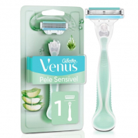 Gillette Venus Pele Sensível Aparelho De Depilar Recarregável Com Aloe Vera, 1ud na Amazon