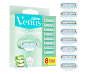 Gillette Venus Pele Sensível Carga para Aparelho de Depilar com Aloe Vera, 8 uds na Amazon