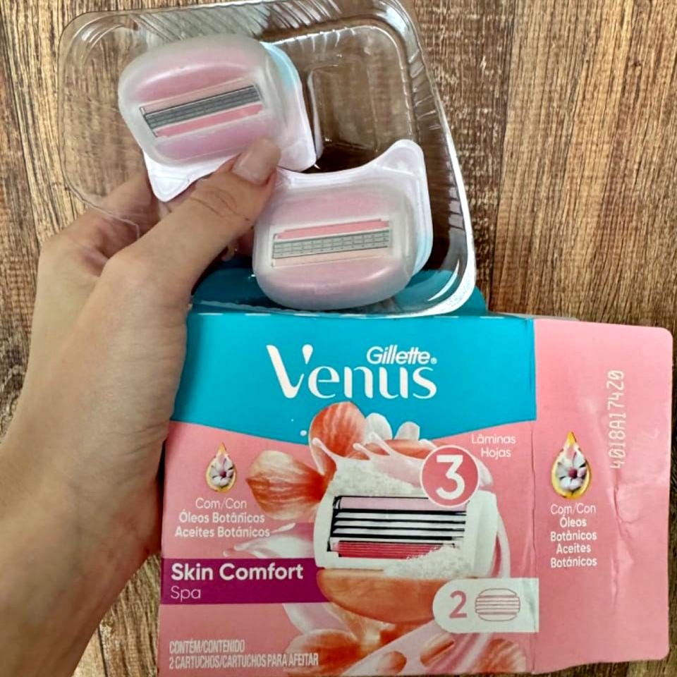 Gillette Venus Skin Comfort Spa Carga para Aparelho de Depilação com Barras Umectantes e Óleos Botânicos, 2 Uds na Amazon