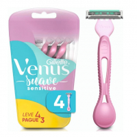 Gillette Venus Suave Sensitive Aparelho De Depilação Feminina Descartável Com SkinElixir - 4 Unds na Amazon
