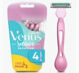 Gillette Venus Suave Sensitive Aparelho de Depilação Feminina Descartável com SkinElixir, Ideal para Pele Sensível, 4 Uds na Amazon