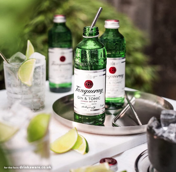 Gin & Tonic Premix, Tanqueray, 275ml na Amazon