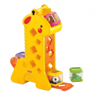 Girafa Pick A Block, Fisher Price, Mattel, Amarelo na Amazon
