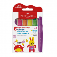 Giz De Cera Jumbo Little Creatives, Neon, Faber-Castell, Supermacio, Grosso, Infantil, Pré-escola, 6 Cores na Amazon
