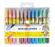 Giz de Cera Retrátil 12 Cores, BRW na Amazon