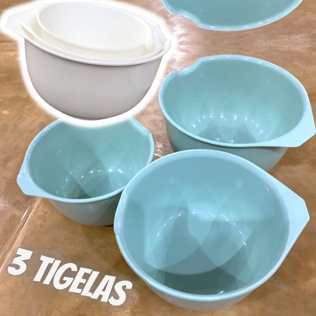 Glad Tigelas de mistura com bico de despejo, conjunto de 3 na Amazon