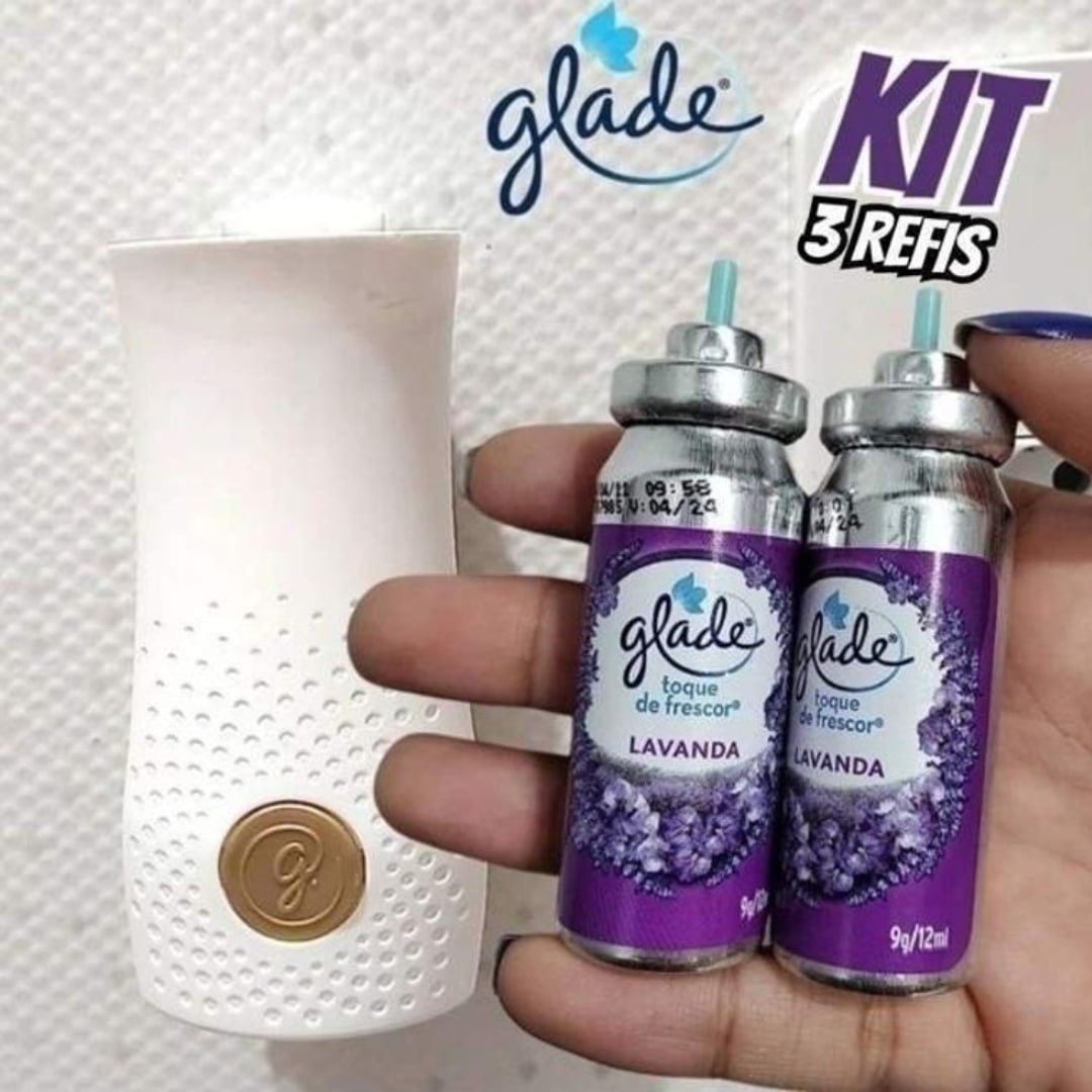 Glade Aromatizador de Ambiente Toque de Frescor Aparelho + 3 refis Lavanda com 12ml cada na Amazon