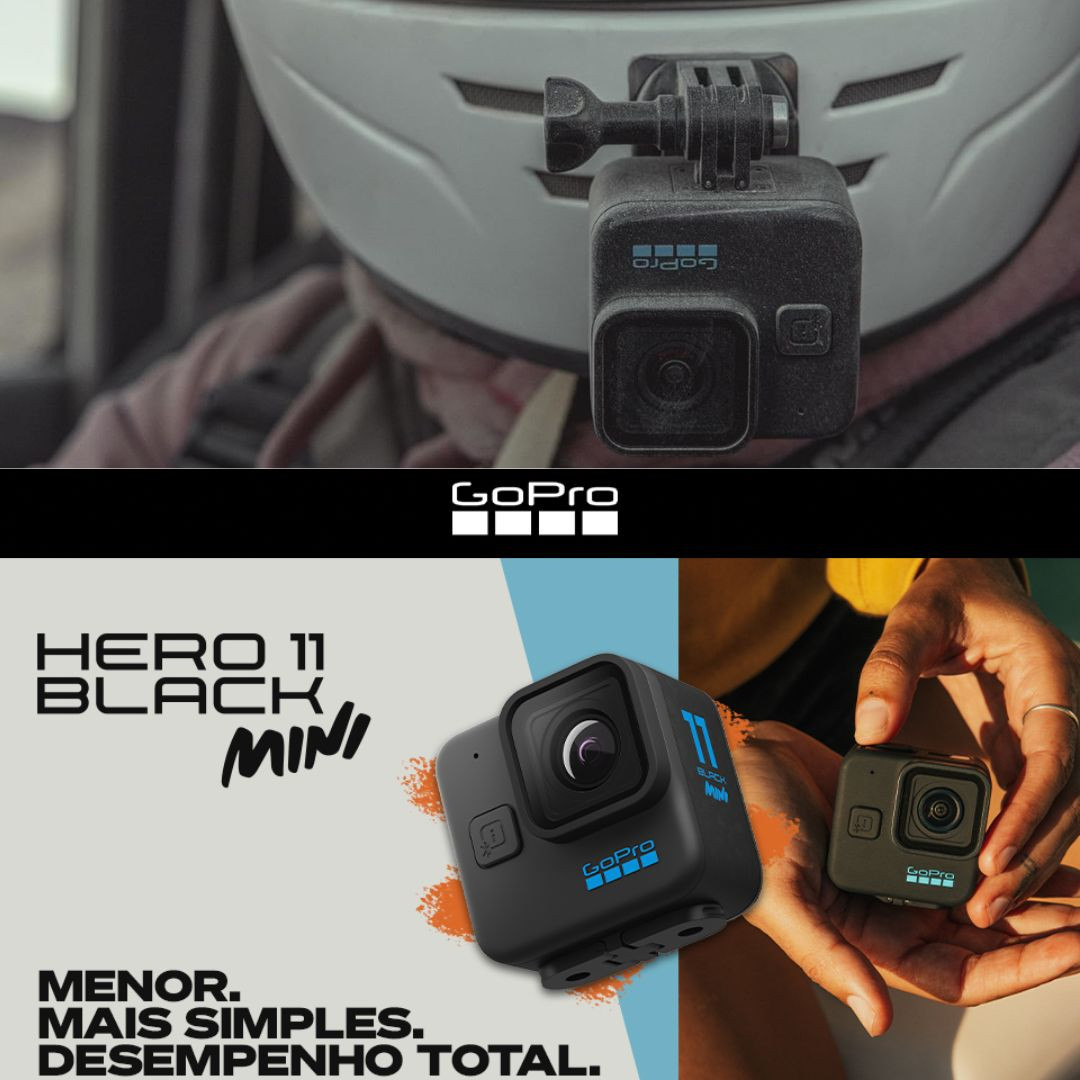 GoPro HERO11 Black Mini – Câmera de Ação Compacta à prova d’água 10m, Vídeo Ultra HD 5.3K60, Captura de quadros de 24,7MP, Transmissão ao vivo 1080p, Hypersmooth 5.0, TimeWarp 3.0 em 5.3k na Amazon
