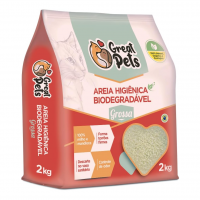 Great Pets Areia Higiênica Biodegradável Milho E Mandioca Grossa 2kg na Amazon