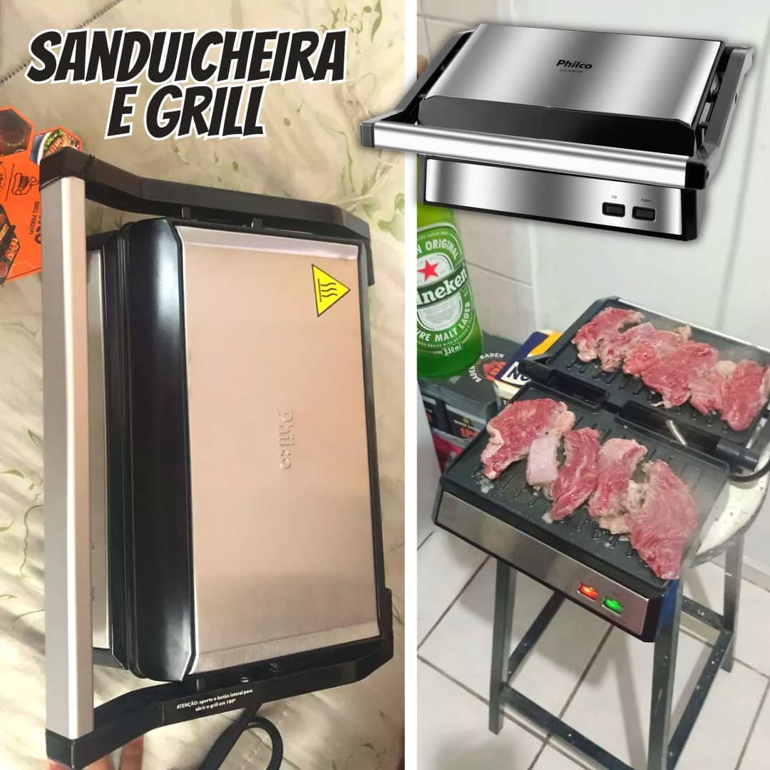 Grill E Sanduicheira 2 Em 1 Inox Pgr21pi Philco 220v na Amazon