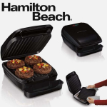 Grill Elétrico Hamilton Beach, Preto, 110v na Amazon