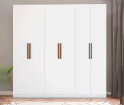 Guarda-Roupa Bartira Ville com 6 Portas e 2 Gavetas – 200,5cm de largura – Branco na Casas Bahia