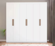 Guarda-Roupa Bartira Ville com 6 Portas e 2 Gavetas – 200,5cm de largura – Branco na Casas Bahia