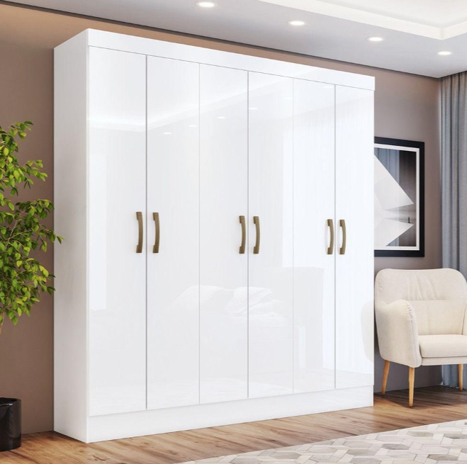 Guarda Roupa Casal 6 Portas 2 Gavetas Dallas Casa 812 na Casas Bahia
