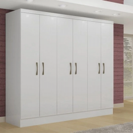 Guarda Roupa Casal 6 Portas 2 Gavetas Paris Branco - Siena Móveis na Americanas