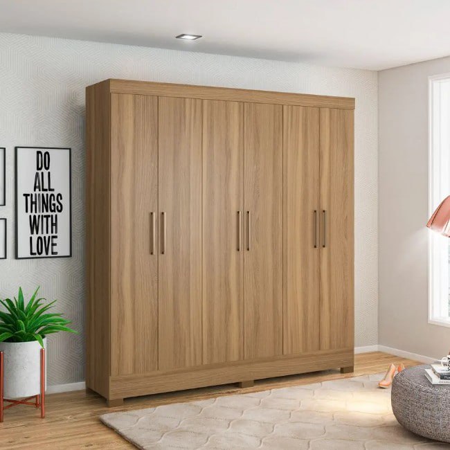 Guarda-roupa Casal 6 Portas 3 Gavetas – Demóbile Prático na Magazine Luiza