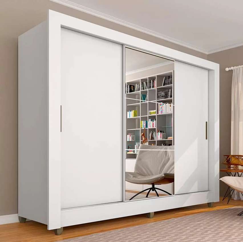 Guarda Roupa Casal C/espelho 3 Pts 1 Gav Alice Branco – Móveis Arapongas – MOVEIS ARAPONGAS na Magazine Luiza