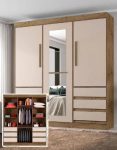 Guarda-roupa Casal com Espelho 3 Portas 6 Gavetas – Araplac Maiami na Magazine Luiza
