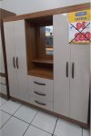 Guarda-roupa Casal com Espelho 4 Portas 4 Gavetas – Araplac Pequim na Magazine Luiza
