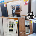 Guarda-roupa Casal com Espelho 4 Portas 6 Gavetas Araplac Atraente Sofia na Magazine Luiza