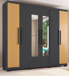 Guarda-roupa Casal com Espelho 6 Portas 4 Gavetas Araplac Braga na Magazine Luiza