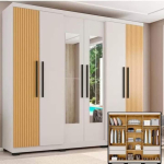 Guarda-roupa Casal com Espelho 6 Portas 4 Gavetas Araplac Braga na Magazine Luiza