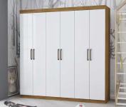 Guarda Roupa Infantil Iona 6 Portas – Marrom Chocolate na Casas Bahia