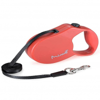 Guia Retrátil Runner Emborrachada Fita 2,5m Até 8kg Vermelho Mimo Conceito - PP024 na Amazon