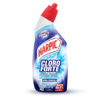Harpic Cloro Forte - Desinfetante Sanitário Líquido Desodorizador, 200ml, Azul na Amazon