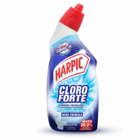 Harpic Cloro Forte - Desinfetante Sanitário Líquido Desodorizador, 200ml, Azul na Amazon