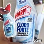 Harpic Cloro Forte - Desinfetante Sanitário Líquido Desodorizador, 200ml, Azul na Amazon