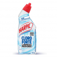 Harpic Cloro Forte - Desinfetante Sanitário Líquido Desodorizador, 200ml, Azul na Amazon
