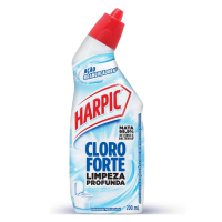 Harpic Cloro Forte - Desinfetante Sanitário Líquido Desodorizador, 200ml, Azul na Amazon